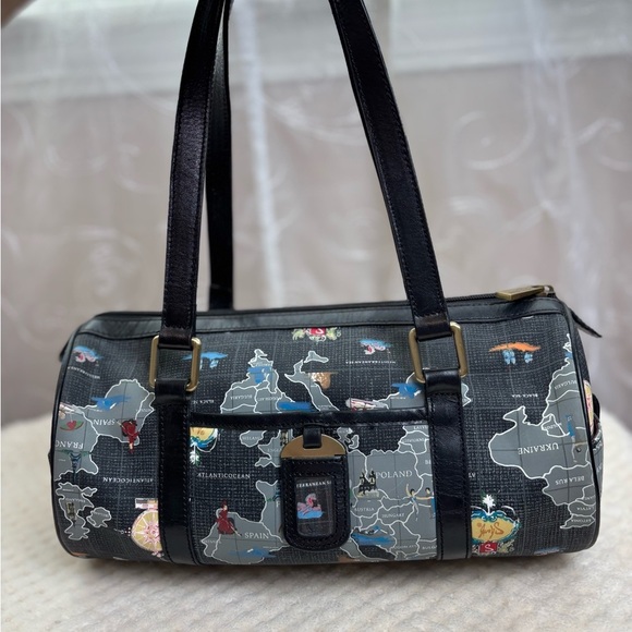 Vintage Sharif Signature Collection World Travel Shoulder Bag - Picture 2 of 16